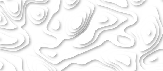 3d render, abstract white paper background. Paper cut vector art background banner texture. multi layer cutout geometric pattern on vector, Abstract soft white background with waves.
