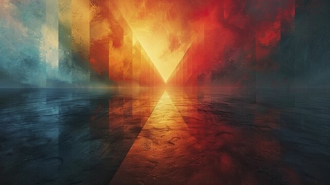Multiple arrows merging into one path towards the horizon on a pastel abstract background, symbolizing unity in diversity.