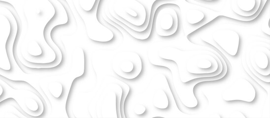 3d render, abstract white paper background. Paper cut vector art background banner texture. multi layer cutout geometric pattern on vector, Abstract soft white background with waves.