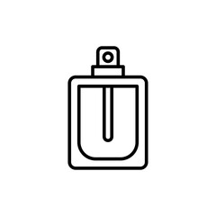 Perfume bottle outline icons, minimalist vector illustration ,simple transparent graphic element .Isolated on white background