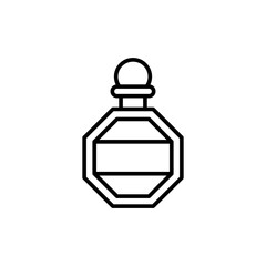 Perfume bottle outline icons, minimalist vector illustration ,simple transparent graphic element .Isolated on white background