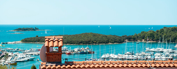 Panorama of the historical Vrsar town on the Istria peninsula, Croatia