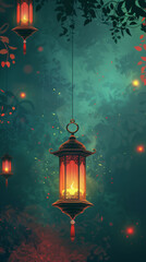 Happy eid ul fitr islamic background social media poster design