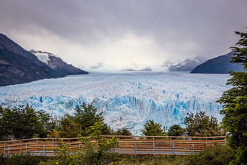 Perito Moreno Glacier in Los Glaciers National Park in Patagonia, Argentina. Blue ice Glacier,...