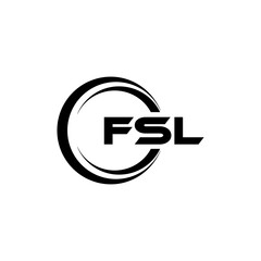 FSL letter logo design in illustration. Vector logo, calligraphy designs for logo, Poster, Invitation, etc.