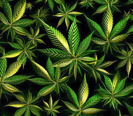 Abstract Weed Leaf Pattern Background