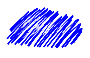 ペンで荒く塗りつぶす　青　手描き