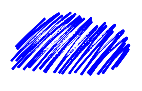 ペンで荒く塗りつぶす　青　手描き