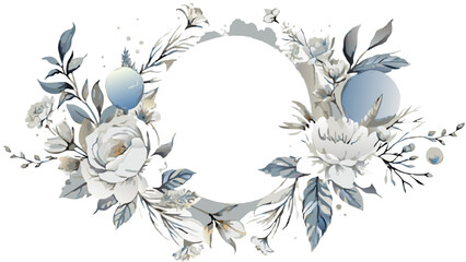 boho-round-floral-frame-with-blue-moon-graphic--vector illustration