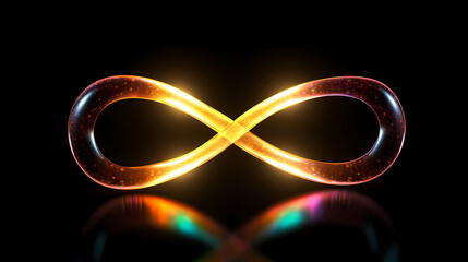 infinity sign, glowing sign