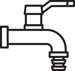 Faucet Line Icon