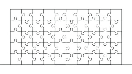 self-drawing one line, push and stack puzzle pieces to build a solid building