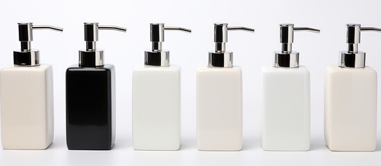 Chic bathroom decoration, ceramic soap dispenser with stainless steel pump