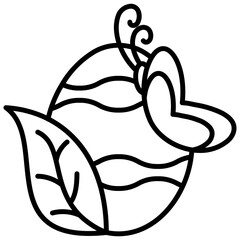 Easter Egg Lineart Style
