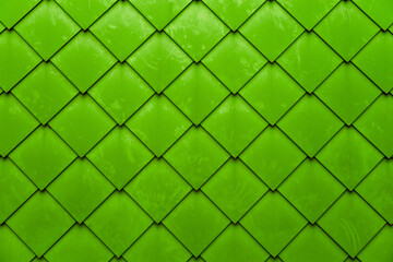Diamond shaped fish scale tiled wall texture background - 758018979