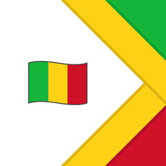 Mali Flag Abstract Background Design Template. Mali Independence Day Banner Social Media Post. Mali Cartoon