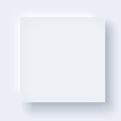 Vector realistic square paper element with shadow on transparent background. Social media background. Easy editable. 