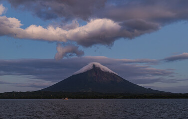Fototapeta premium 4/01/2024 Ometepe Nicaragua. Concepción – one of two volcanoes located on Ometepe, an island in Lake Nicaragua
