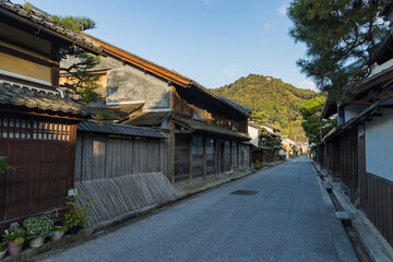 日本　滋賀県近江八幡市にある新町通りの近江商人の町並み