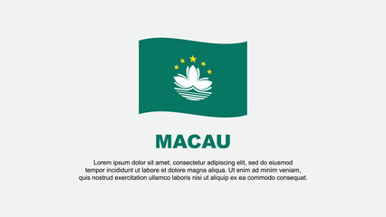 Obraz na płótnie Canvas Macau Flag Abstract Background Design Template. Macau Independence Day Banner Social Media Vector Illustration. Macau Background