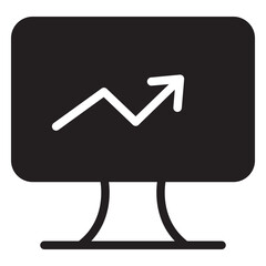 analytics glyph icon