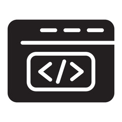 coding glyph icon