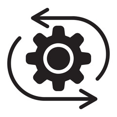 digital asset management glyph icon