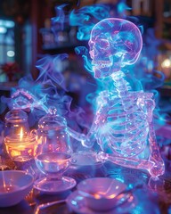 Tea time mysteries neon glow skeleton crew