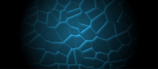 pastel light blue stains broken glass tile black background. geometric pattern with 3d shapes vector Illustration. multicolor broken wall paper in decoration. low poly crystal mosaic background.