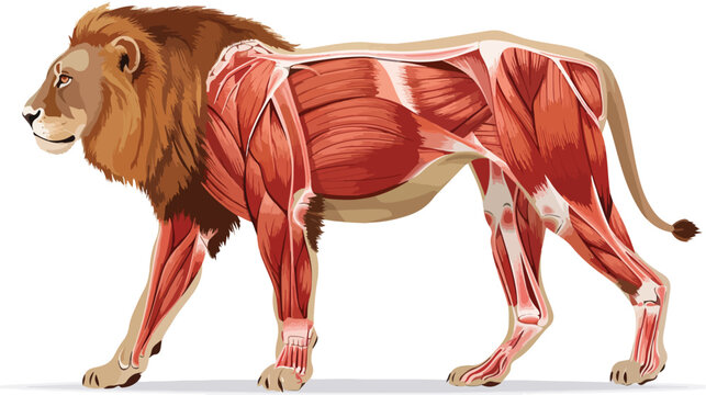 animal of lion leg muscle anatomy