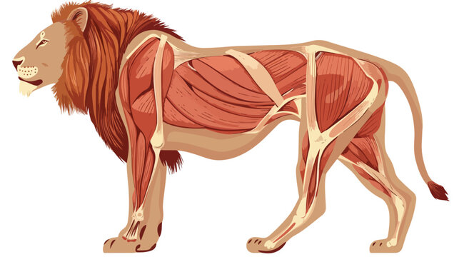 animal of lion leg muscle anatomy