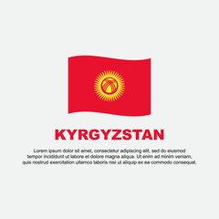Kyrgyzstan Flag Background Design Template. Kyrgyzstan Independence Day Banner Social Media Post. Kyrgyzstan Background