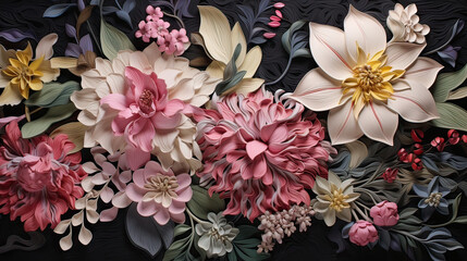Chic Hyperfeminine Floral Harmony Background Ai Generative