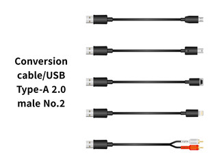変換ケーブル/USB Type-A 2.0 オス No.2 - obrazy, fototapety, plakaty