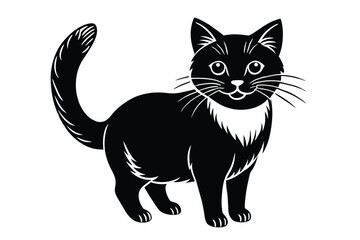 cat vector silhouette illustrator design .eps