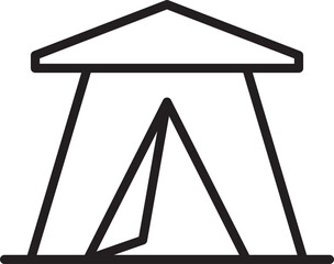Tent Line Icon