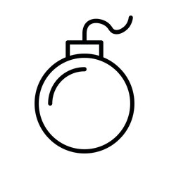 Obraz premium black vector bomb icon on white background