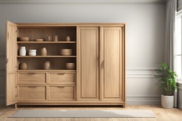 a stands against a backdrop of polished concrete walls. AI Generative