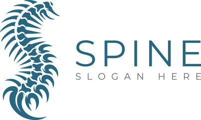 Fototapeta na wymiar Spine Logo icon silhouette symbols clipart, human spine creative logo concept
