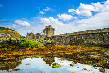 Eilean Donan Castle at western Highlands of Scotland, UK - 758032799