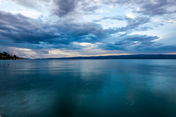 Fototapeta premium August, 2022 - Croatia - The Blue Sea and the beaches of the Dalmatian coast in Croatia, Europe