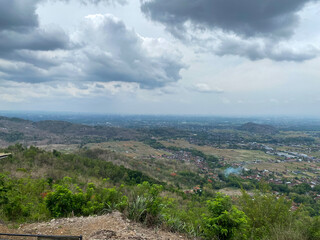 Fototapeta na wymiar Cloudy Rural View of Yogyakarta