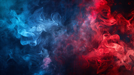 Fototapeta na wymiar Colorful smoke background in red and blue