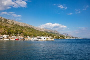 August, 2022 - Croatia - The Blue Sea and the beaches of the Dalmatian coast in Croatia, Europe