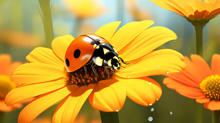 A ladybug on the background