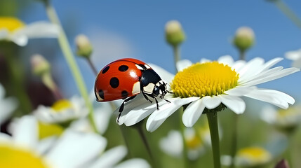 Fototapeta premium A ladybug on the background