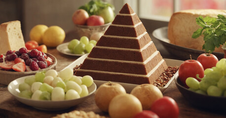 Big pyramid shaped cake