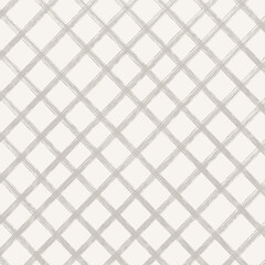 Vector hand drawn cute checkered pattern. Doodle Plaid crayon brush texture. Crossing lines. Abstract cute delicate pattern ideal for fabric, textile, wallpaper