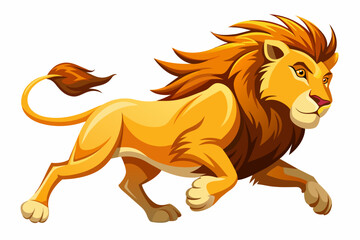 lion running and svg file