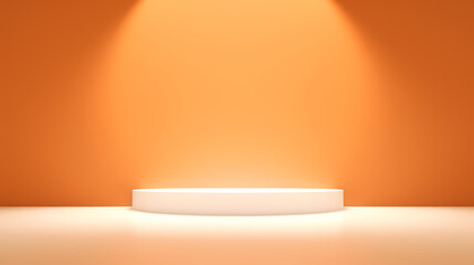 Light trails on podium, minimal abstract product placement background